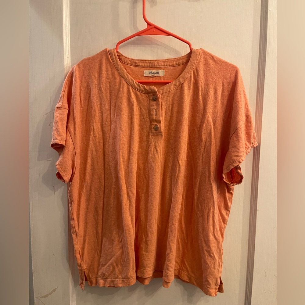 Madewell | Peach Crew Neck Tee